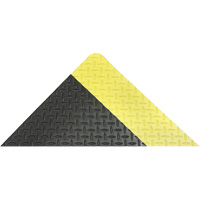 Tapis antifatigue ergonomique Saddle Trax, Losange, 2' x 3' x 1", Noir/Jaune, Vinyle Equipex