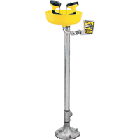 Poste de douche oculaire, Installation Socle, Bol Plastique Equipex