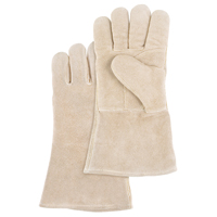 Gants de soudeur de premi&egrave;re qualit&eacute;, Cuir de vache refendu, Taille Grand Equipex