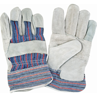 Gants d'ajusteur &agrave; paume renforc&eacute;e d'usage standard, T-Grand, Paume en Cuir de vache refendu, Doublure en Coton Equipex