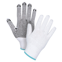 Gants tricot&eacute;s &agrave; pois, Poly/coton, Un c&ocirc;t&eacute;, Calibre 7, T-Grand Equipex