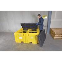 IBC Spill Pallet Plus&reg; With Drain, 365 US gal. Spill Capacity, 62" x 62" x 28" Equipex