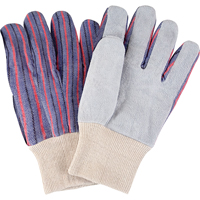 Gants de travail d'usage standard, Grand, Paume en Cuir de vache refendu Equipex