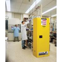 Sure-Grip&reg; EX Slimline Flammable Safety Cabinet, 22 gal., 1 Door, 23.25" W x 65" H x 18" D Equipex