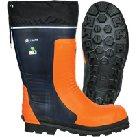 Bottes de s&eacute;curit&eacute; pour scie &agrave; chaîne Bushwhacker, Caoutchouc, Embout Acier, Pointure 6, Semelle R&eacute;sistant aux perforations Equipex