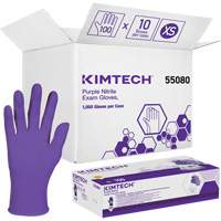 Kimtech Examination Gloves, X-Small, Nitrile, 6-mil, Powder-Free, Purple, Class 2 Equipex