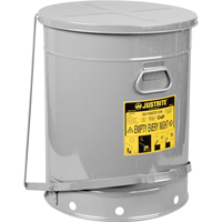 Oily Waste Cans, FM Approved/UL Listed, 21 US gal., Silver Equipex