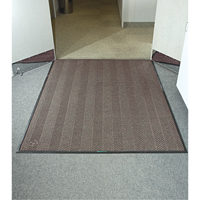 Waterhog&reg; Eco Elite Matting, Wiper/Scraper, 6' x 6' x 3/8", Chestnut Brown Equipex