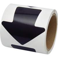 D&eacute;calcomanie en couleur pour le marquage des planchers, Fl&egrave;che, 4" lo x 4" la, Noir, Vinyle Equipex