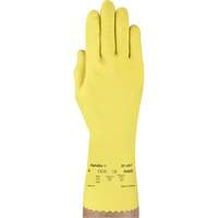 VersaTouch&reg; 297 Gloves, Size X-Large/10, 12" L, Rubber Latex, Flock-Lined Inner Lining, 20-mil Equipex