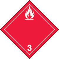 TDG Shipping Labels, Class 3, Flammable Liquids, Paper Equipex