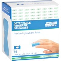 Bandages, Fingertip, 3", Fabric Metal Detectable, Sterile Equipex