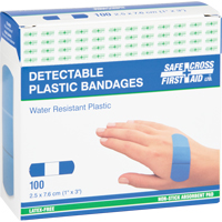 Bandages, Rectangular/Square, 3", Plastic Metal Detectable, Sterile Equipex