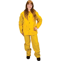 RZ100 Rain Suit, Polyester/PVC, Small, Yellow Equipex