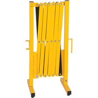 Expandable Barrier, 37" H x 11' L, Black/Yellow Equipex