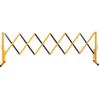 Expandable Barrier, 37" H x 11' L, Black/Yellow Equipex