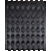Anti-Fatigue Dome Matting, Bubbled, 3' x 4' x 1/2", Black, Rubber Equipex