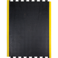 Anti-Fatigue Dome Matting, Bubbled, 3' x 4' x 1/2", Black, Rubber Equipex