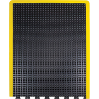 Anti-Fatigue Dome Matting, Bubbled, 3' x 4' x 1/2", Black, Rubber Equipex