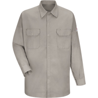 Flame Resistant Welding Shirt, Medium, Grey Equipex