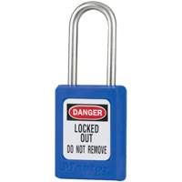 S31 Zenex Safety Padlocks, Blue, Keyed Alike, Thermoplastic, 1-3/8" Width Equipex
