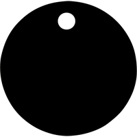 &eacute;tiquettes vierges, Aluminium, 1,5" dia. Equipex