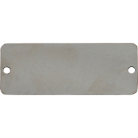 &eacute;tiquettes vierges, Acier inoxydable, 2" la x 1" h Equipex