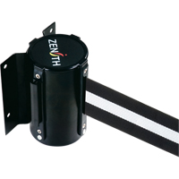 Barri&egrave;re &agrave; fixation murale, Acier, Fixation par vis, 7', Ruban Noir/Blanc Equipex