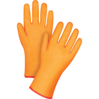 Gants doubl&eacute;s pour l'hiver r&eacute;sistants aux produits chimiques, Taille Grand/9, 12" lo, PVC, Doublure en Molleton de mousse, Gant de calibre hiver Equipex