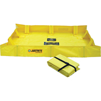 Berme de confinement Lite QuickBerm , Capacit&eacute; 79 gal., 4' la x 4' lo x 8" h, Support &agrave; encliqueter Equipex
