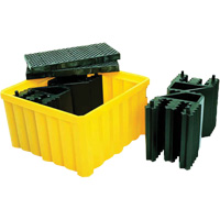 Ultra-IBC Spill Pallet&reg; with Drain, 400 US gal. Spill Capacity, 58.75" x 58.75" x 33" Equipex