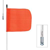 Safety Whip&reg; Heavy-Duty Whips, Threaded Mount, 5' High, Orange Equipex