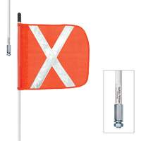 Safety Whip&reg; Heavy-Duty Whips, Threaded Mount, 5' High, Orange Equipex