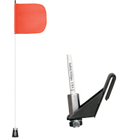 Safety Whip&reg; Light-Duty Whips, Window Mount, 5' High, Orange Equipex