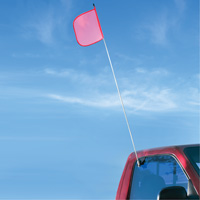 Safety Whip&reg; Light-Duty Whips, Window Mount, 5' High, Orange Equipex