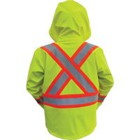 Vestes de s&eacute;curit&eacute; imperm&eacute;ables ignifuges haute visibilit&eacute; en polyur&eacute;thane, Petit, Jaune lime haute visibilit&eacute; Equipex