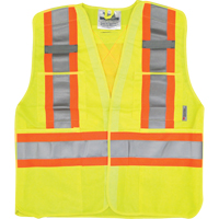 Veste de s&eacute;curit&eacute; pour la circulation, Jaune lime haute visibilit&eacute;, Moyen/Petit, Polyester Equipex