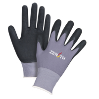 Gants ZX-1 de premi&egrave;re qualit&eacute; compatibles avec les &eacute;crans tactiles, 8/Moyen, R&ecirc;vetement Nitrile/Mousse de nitrile, Calibre 15, Enveloppe en Nylon Equipex