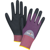 Gants enduits de premi&egrave;re qualit&eacute; ZX-2, 9/Grand, R&ecirc;vetement Nitrile/Mousse de nitrile, Calibre 18, Enveloppe en Nylon Equipex
