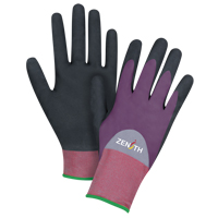 Gants enduits de premi&egrave;re qualit&eacute; ZX-2, 11/2T-Grand, R&ecirc;vetement Nitrile/Mousse de nitrile, Calibre 18, Enveloppe en Nylon Equipex