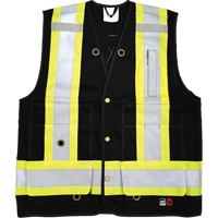 Veste de s&eacute;curit&eacute; ignifug&eacute;e pour arpenteur, Noir, Petit, Coton Equipex