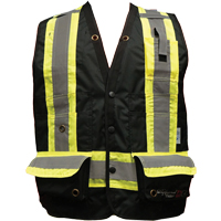 Veste de s&eacute;curit&eacute; ignifug&eacute;e pour arpenteur, Noir, Petit, Polyester Equipex