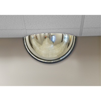 Miroir en d&ocirc;me 180°, Demi-d&ocirc;me, Dessus ferm&eacute;, Diam&egrave;tre 18" Equipex