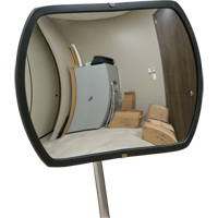 Miroir convexe rectangulaire/rond avec bras t&eacute;lescopique, 12" h x 18" la, Int&eacute;rieur/Ext&eacute;rieur Equipex