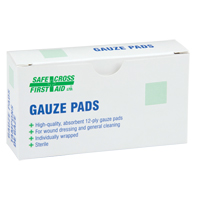 Gaze, Tampon, 3" lo x 3" la, St&eacute;rile, Dispositif m&eacute;dical Classe 1 Equipex