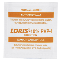 Traitement de pr&eacute;paration a&agrave; la povidone iod&eacute;e, Serviette, Antiseptique Equipex