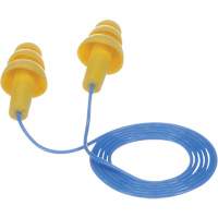 E-A-R Ultrafit Premolded Earplugs, Corded, Bulk - Polybag, 25 dB NRR, One-Size Equipex
