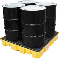 Poly-Slim-Line Spill Pallet without Drain, 66 US gal. Spill Capacity, 49" x 49" x 8.75" Equipex