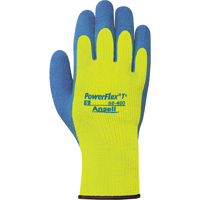 Gants PowerFlex T° Hi Viz 80-400, 7/Petit, R&ecirc;vetement Latex de caoutchouc, Calibre 7, Enveloppe en Tissu &eacute;ponge Equipex