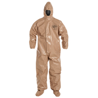 Tychem&reg; 5000 Protective Hooded Coveralls, Small, Brown Equipex